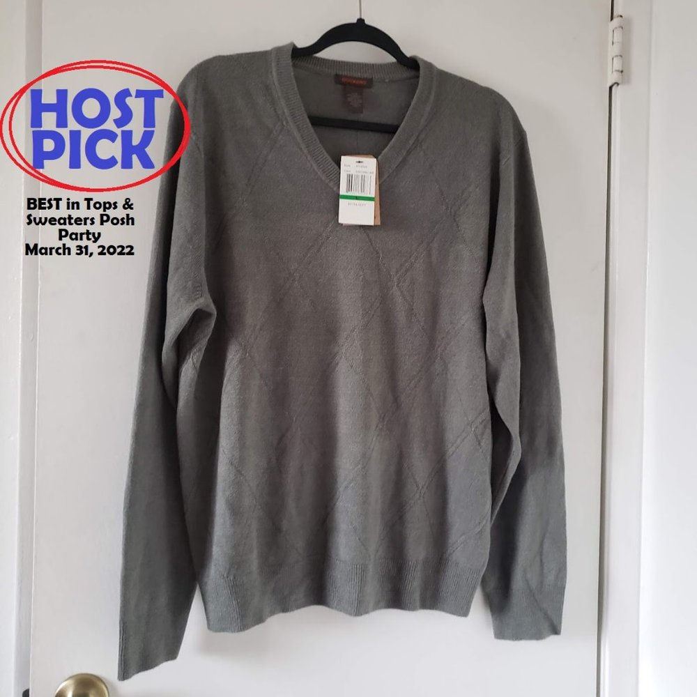 HOST PICK HP New Dockers Argyle sweater Olive Green Men's L NWT